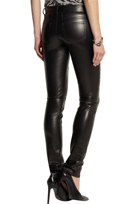 yves saint laurent pantalones|saint laurent leather pants.